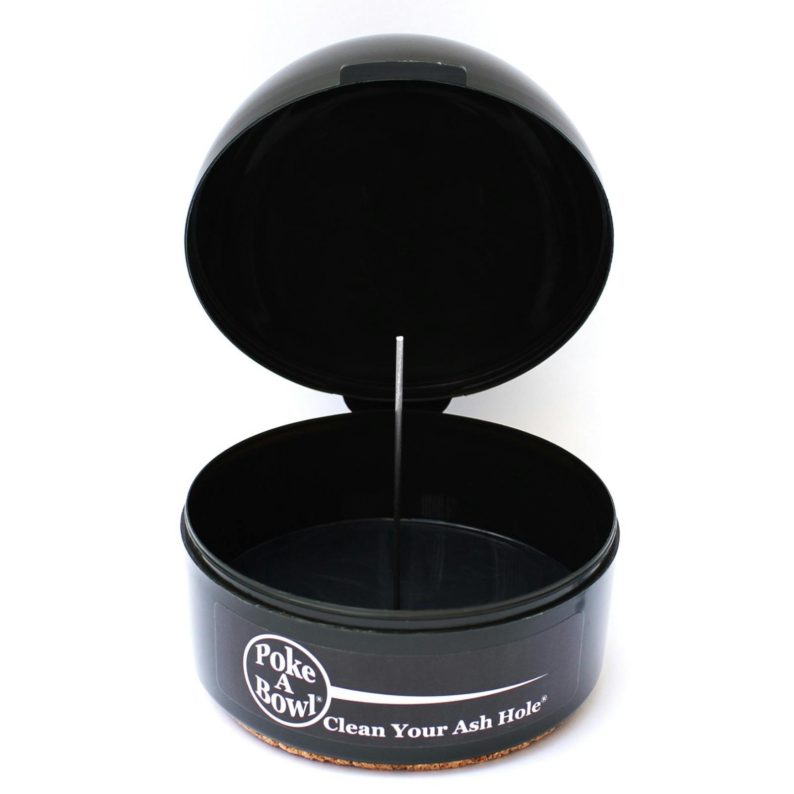 Poke A Bowl® Poke A Bowl® Dome Ashtray Clean Your Ash Hole® (Black